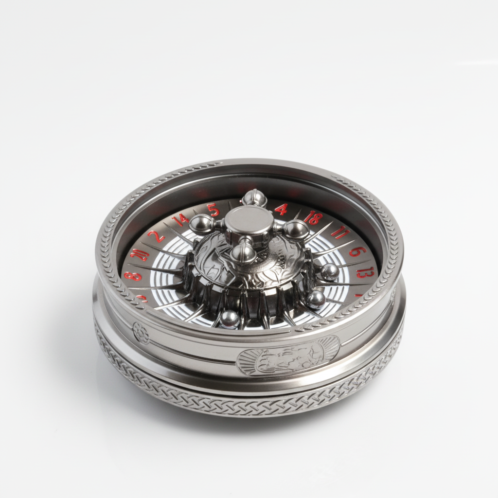 Premium Metal D20 Roulette Spinner Viking Fate D20 Dice Fidget for D&D, Celtic Steampunk Fate Wheel