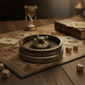 Premium Metal D20 Roulette Spinner Viking Fate D20 Dice Fidget for D&D, Celtic Steampunk Fate Wheel