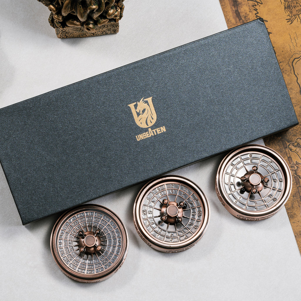 Unbeaten Spinning Metal Dice Set - Creative Rotating Dice for D&D Dungeons & Dragons Tabletop Roleplaying Games