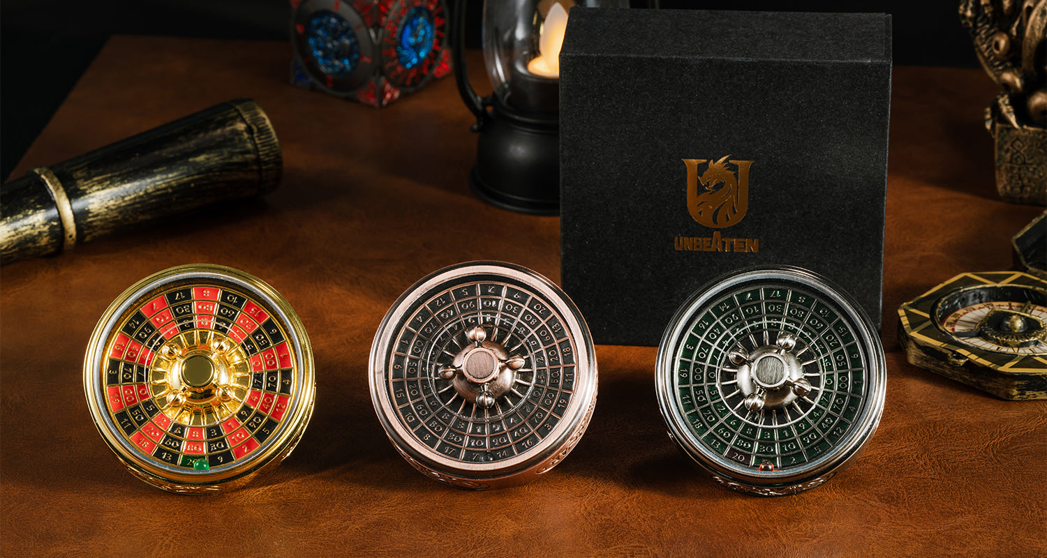 Unbeaten Spinning Metal Dice Set - Creative Rotating Dice for D&D Dungeons & Dragons Tabletop Roleplaying Games